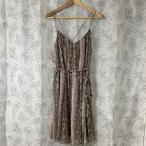 Banana Republic Brown Lace Knee-Length Sundress